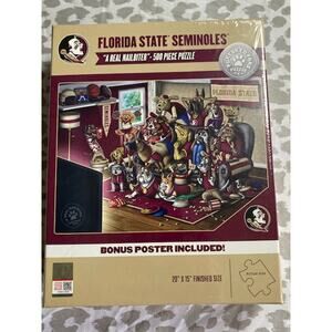 NCAA FSU Seminoles 500‑Piece Puzzle • “A Real Nail Biter” • New & Sealed